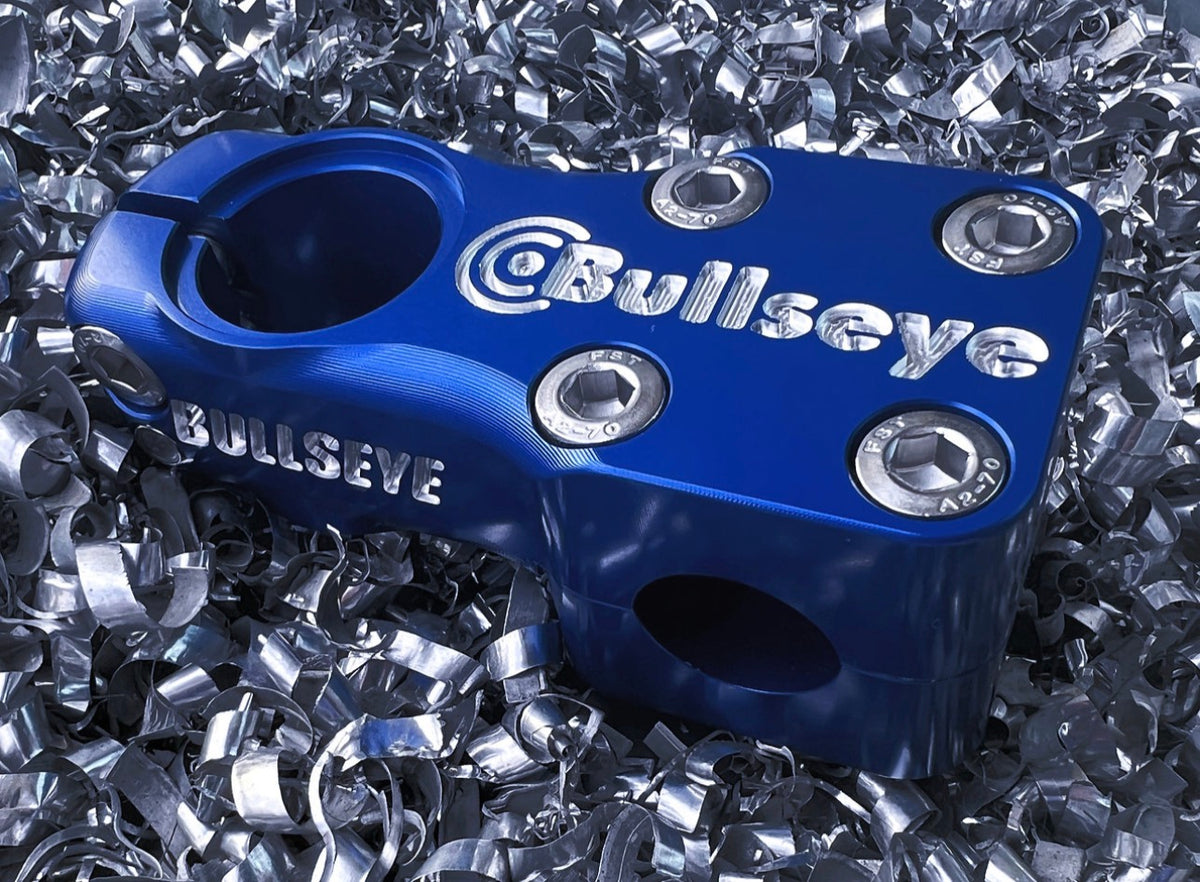 BULLSEYE STEM DEEP ENGRAVED INVERTED 57MM BLUE