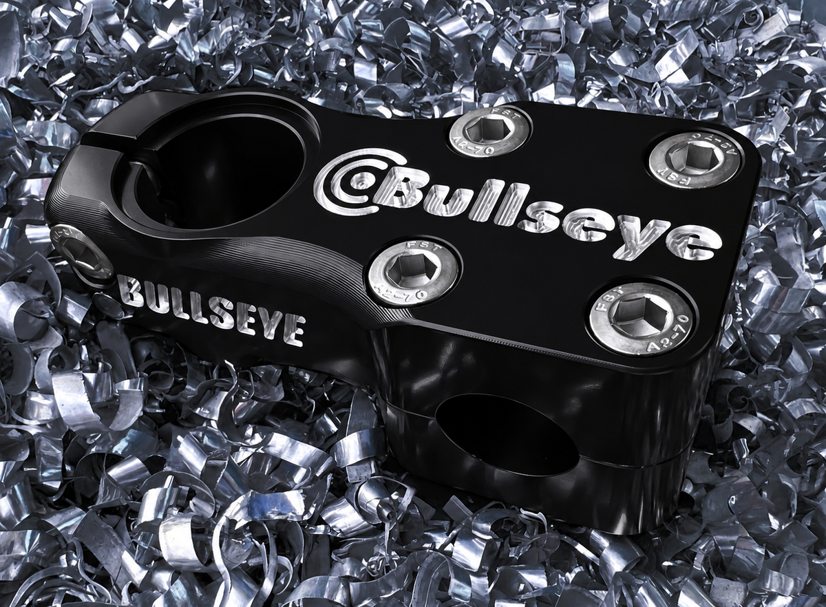 BULLSEYE STEM DEEP ENGRAVED INVERTED 57MM BLACK