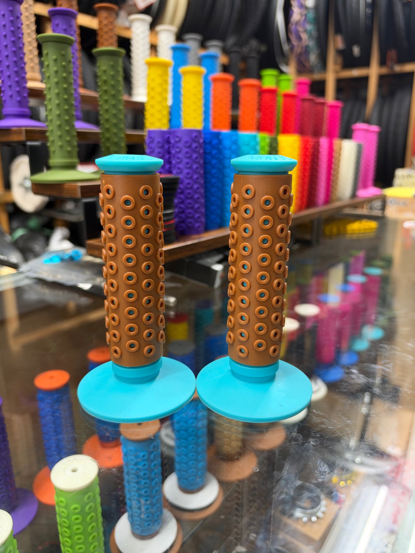 Frank’s Bicycles REPOP B1-B Grips TIFFANY BLUE/BROWN