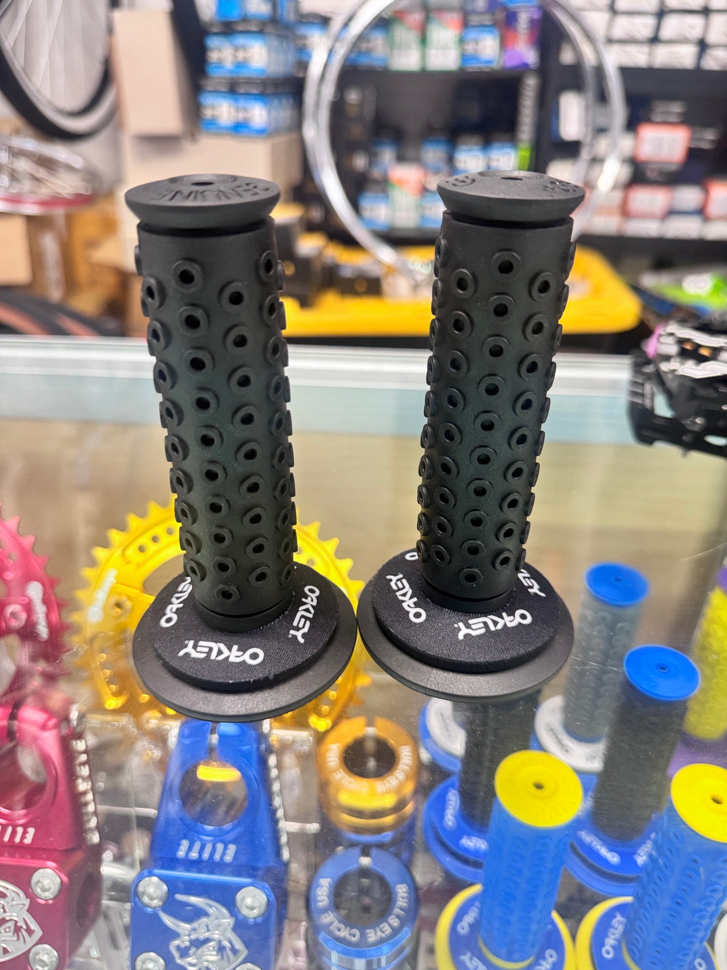 Frank’s Bicycles REPOP B1-B Grips FULL COLOR (BLACK ON BLACK) + Oakley Donuts 🚨POPULAR*🚨