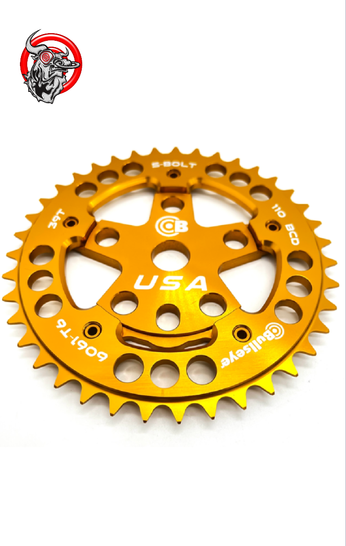 Bullseye Race Work 39T Chainring Combo GOLD