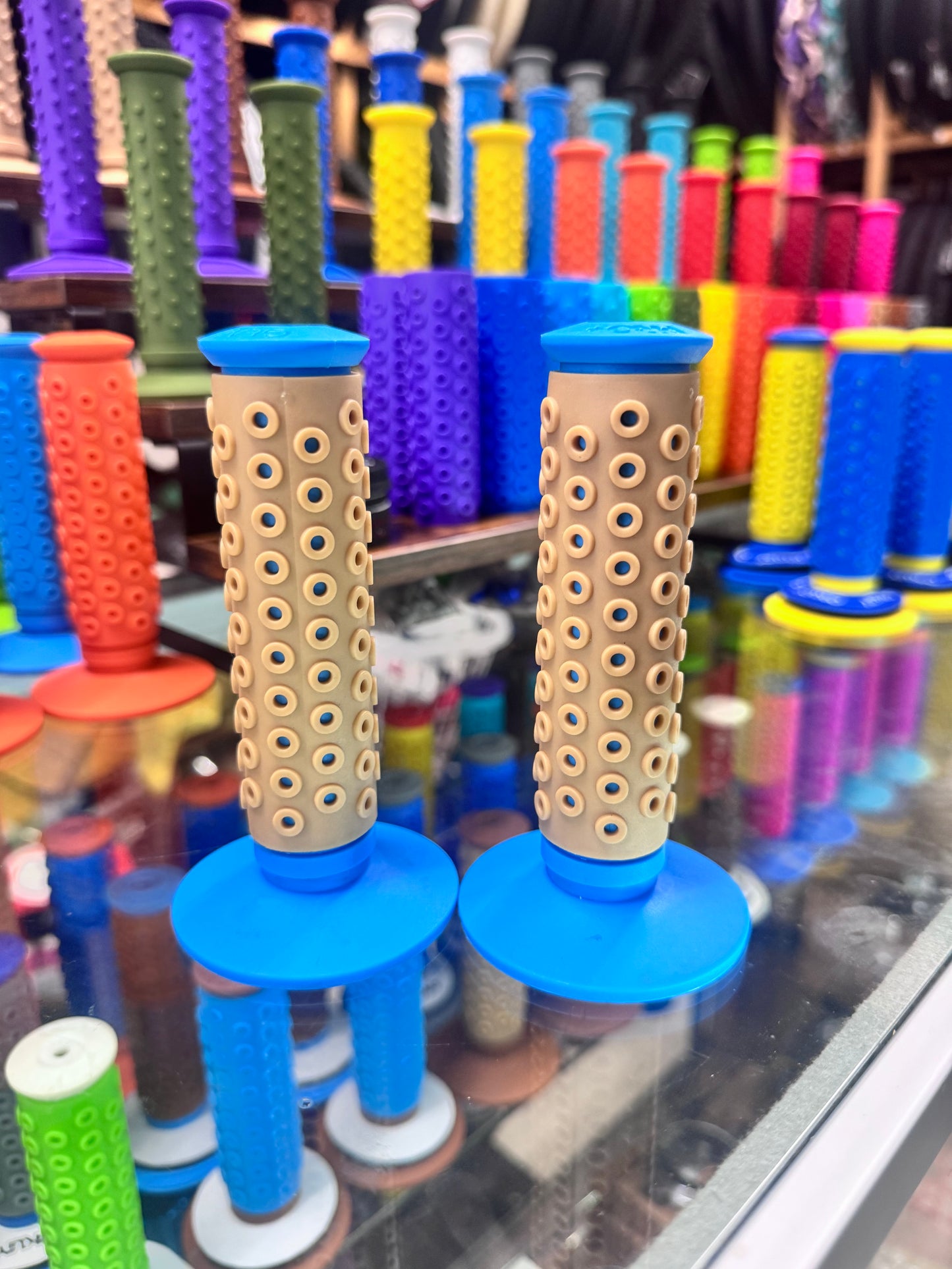 Frank’s Bicycles REPOP B1-B Grips “LIGHT BLUE/TAN”