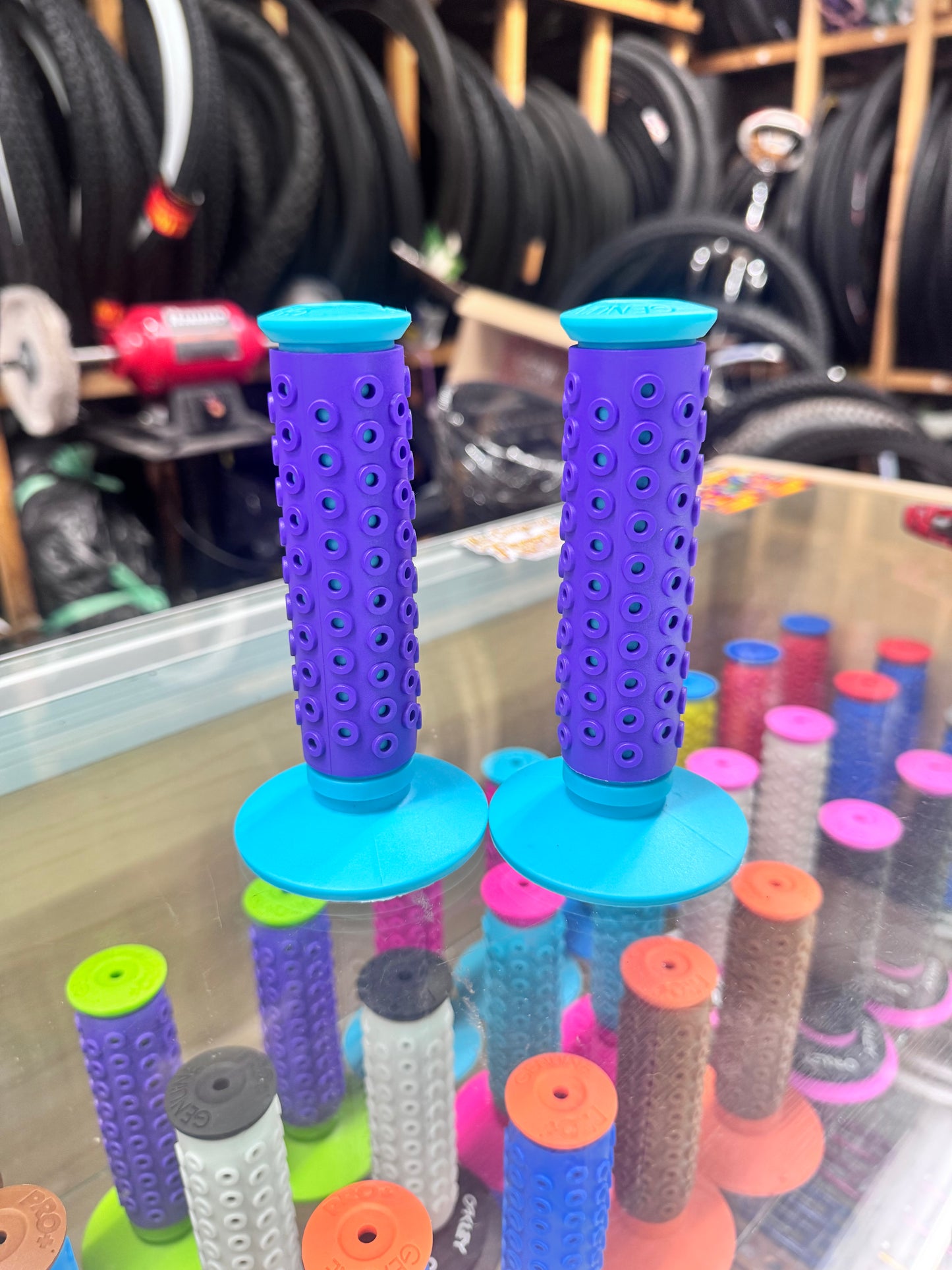 Frank’s Bicycles REPOP B1-B Grips TIFFANY BLUE/PURPLE *POPULAR*
