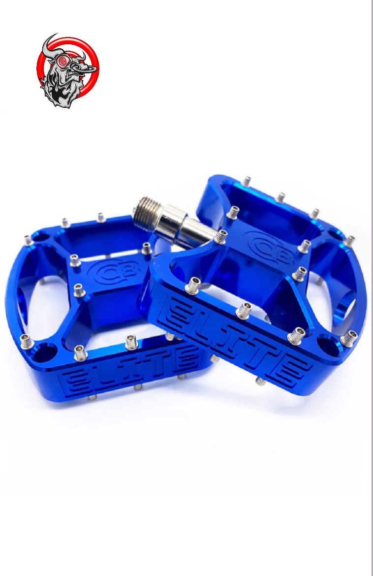 Bullseye Elite pro platform pedal blue