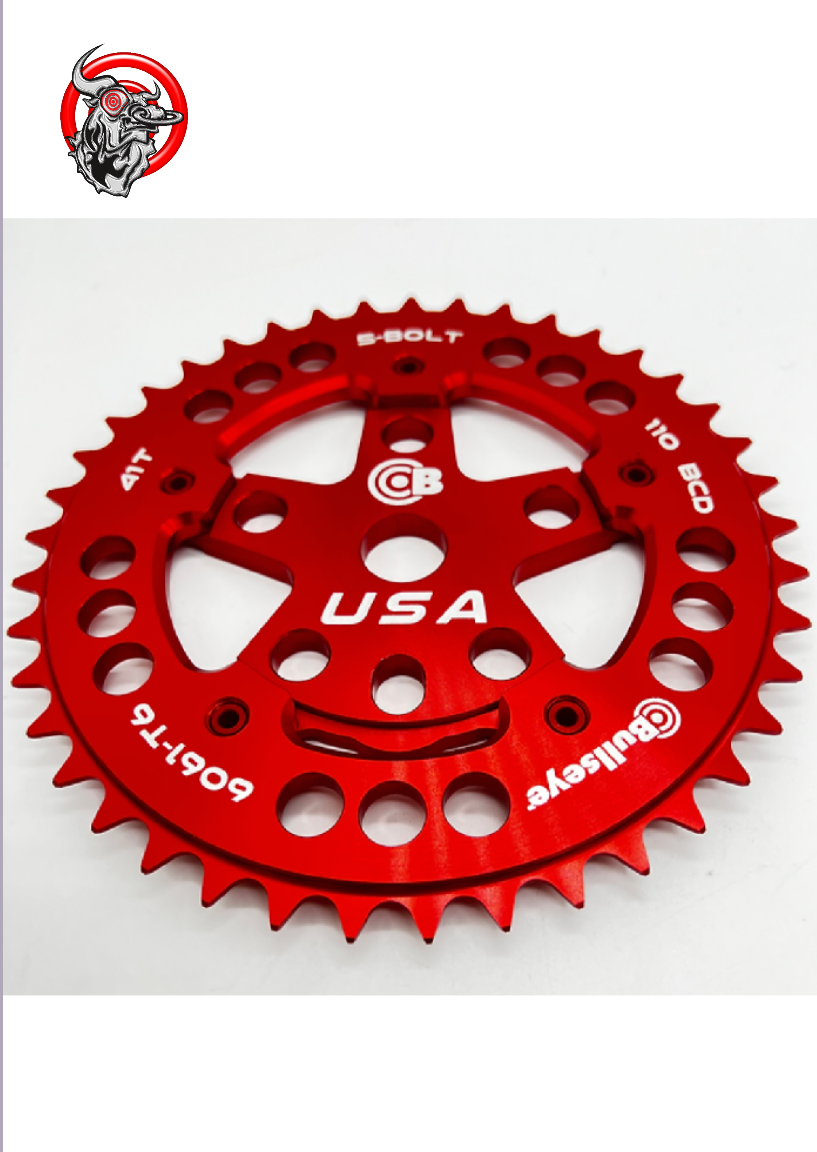 Bullseye Race Work 39T ChainRing combo RED