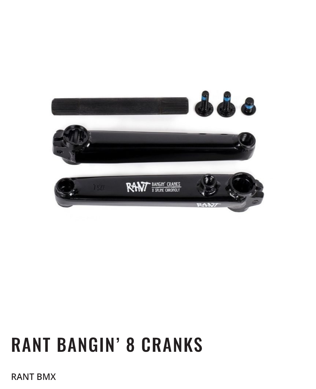 Rants chromoly crank set  black
