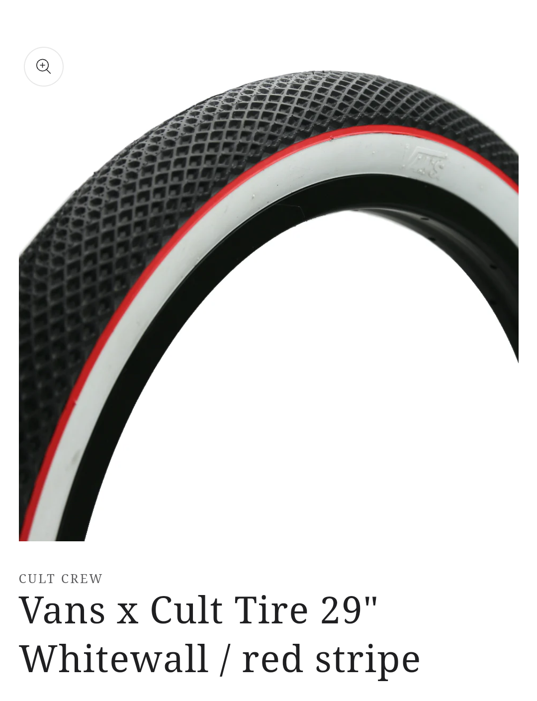 CULT VANS 29 TIRE WHITE WALL 🚨Sold as a set of 2🚨
